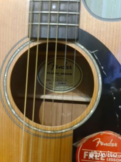 Акустическая гитара fender cd 60 sce