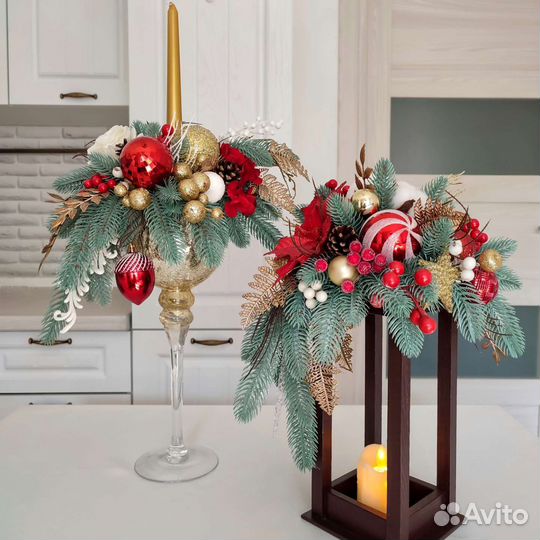 Новогодний декор, подсвечник, подарок
