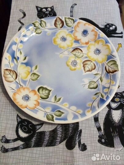 Блюдо большое керамика, не было в употреблении