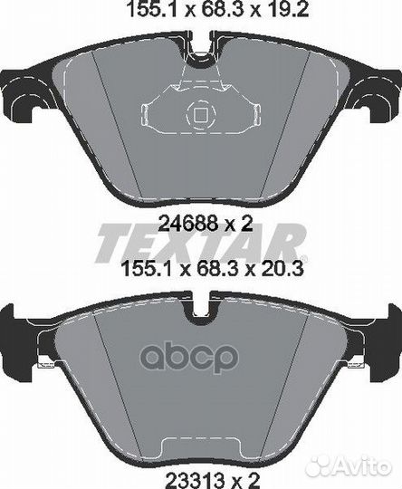 Колодки тормозные дисковые с противошумной плас