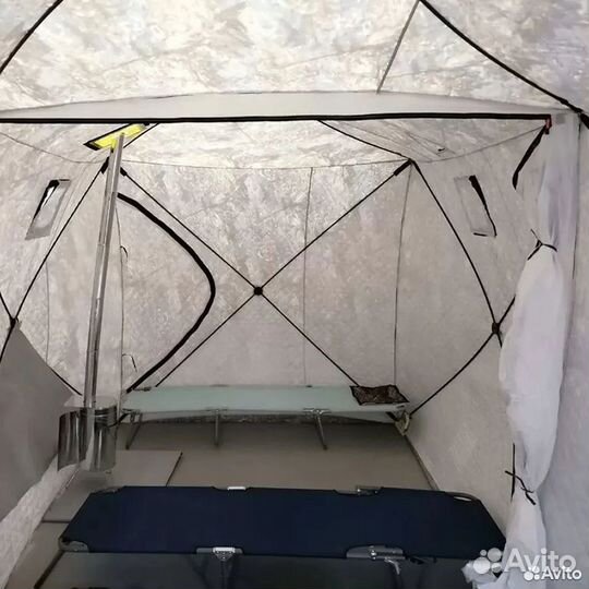 Палатка Куб утепленный сдвоенный 440 х 220