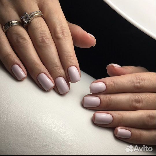 Маникюр с покрытием гель лак - наращивание ногтей