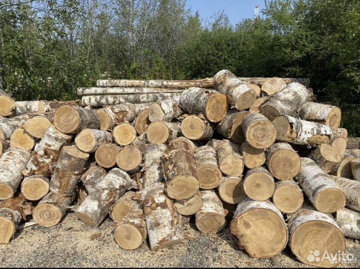Дрова чурками, берёза, берёза