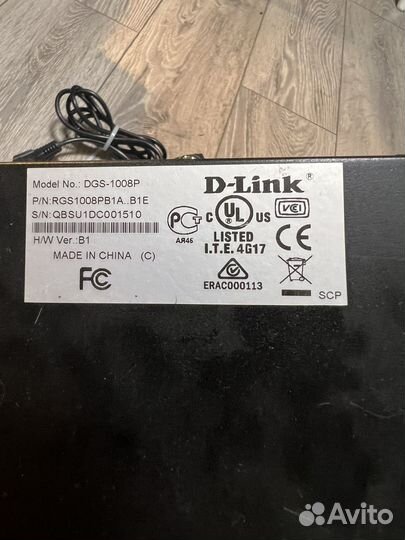 Коммутатор PoE D-link DGS-1008P