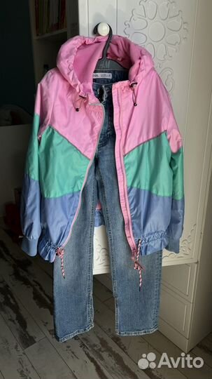 Ветровка pelican и джинсы zara 140-152рост