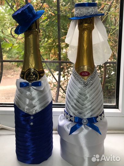 Свадебные фужеры и шампанское