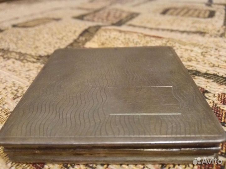 Пудреница серебро 875 проба вес 85,5 гр