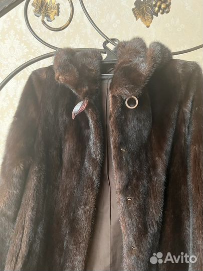 Шуба норковая с капюшоном 48 50
