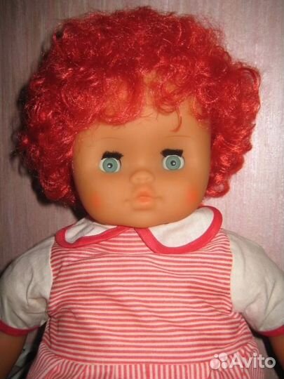 Пупс гдр. Кукла гдр.42см. Клоун. Красные волосыНов