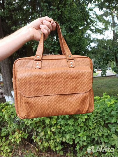 Кожаная сумка для ноутбука, новая