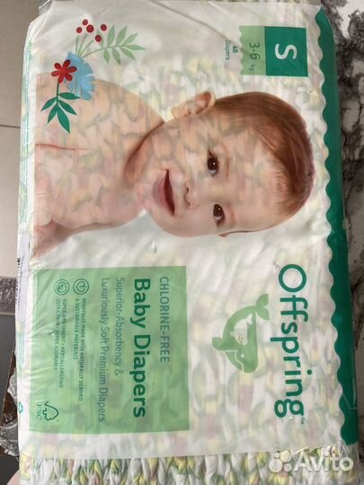 Трусики-подгузники Offspring S (3-6кг) новые