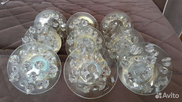 Комплект 9 шт точечных потолочных светильников