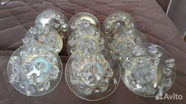 Комплект 9 шт точечных потолочных светильников