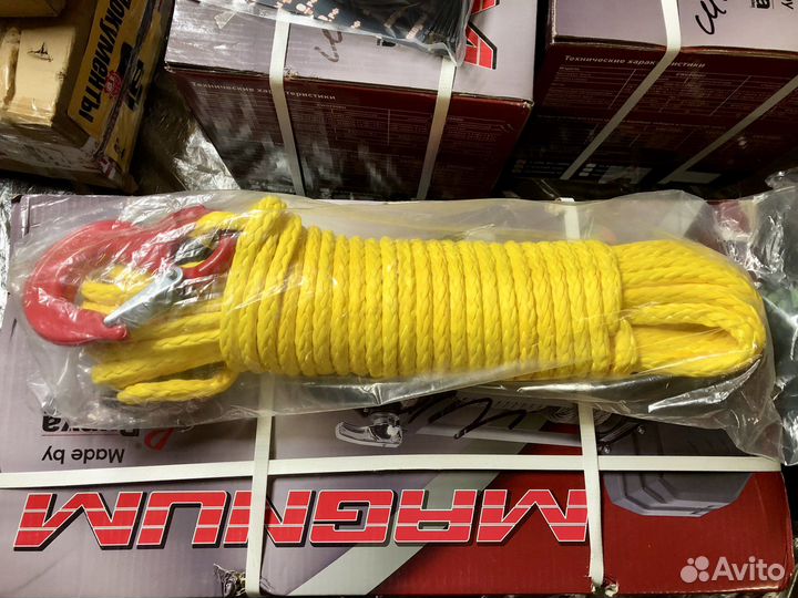 Трос для лебёдки синтетический готовый 10мм25м