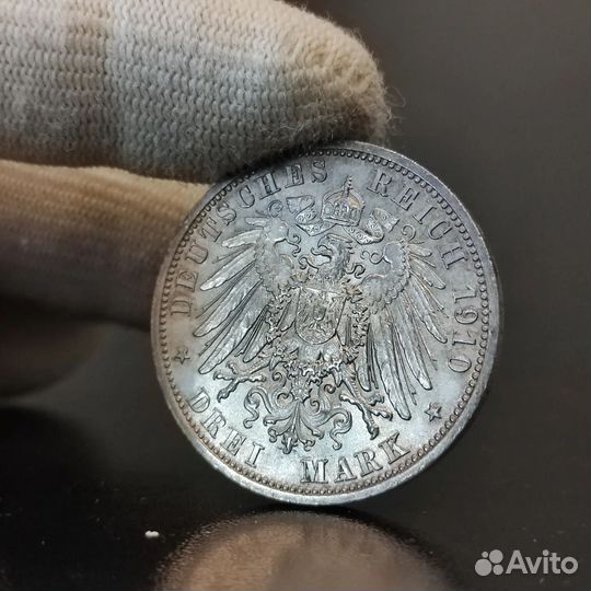 Германия, Саксен Веймар 3 марки 1910 свадьба