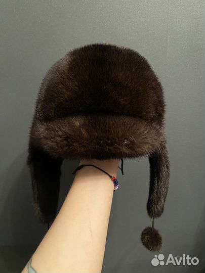 Шапка ушанка из соболя