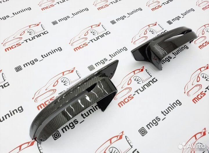 Крышки зеркал стиль M G80 на BMW 5 G30 Карбон