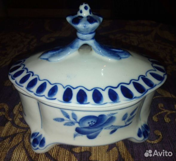 Сахарница гжель СССР
