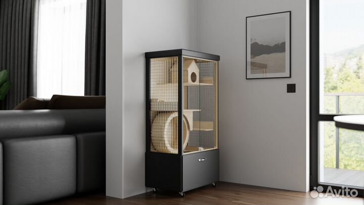 Клетка Витрина для шиншилл Дегу грызунов Хорька Р4