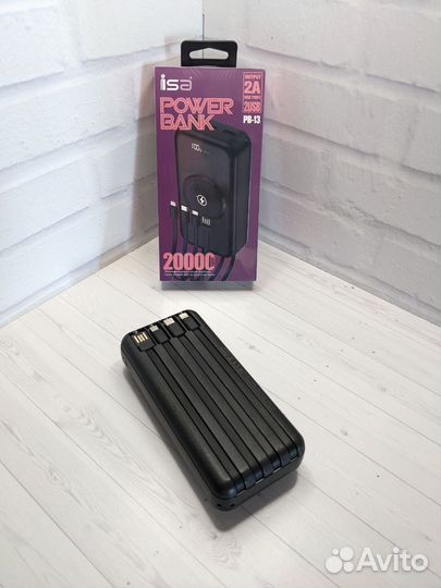 Powerbank на 20000 mAh с беспроводной зарядкой