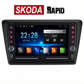 Магнитола Skoda Rapid 9'' LTE CarPlay 4/32гб