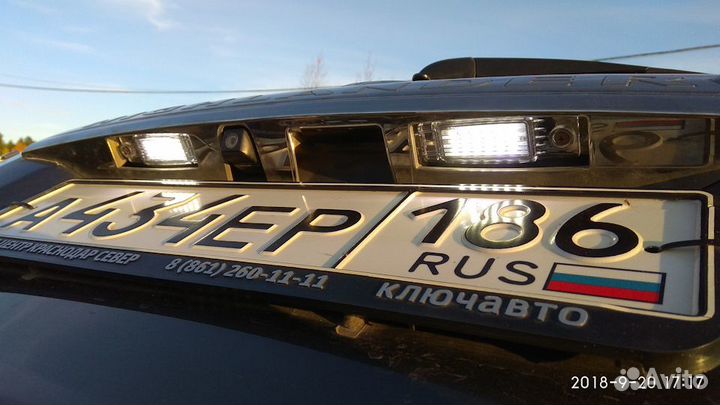 Подсветка номера на Toyota RAV4 Highlander Lexus