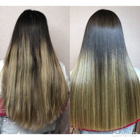 Кератиновое выпрямление волос