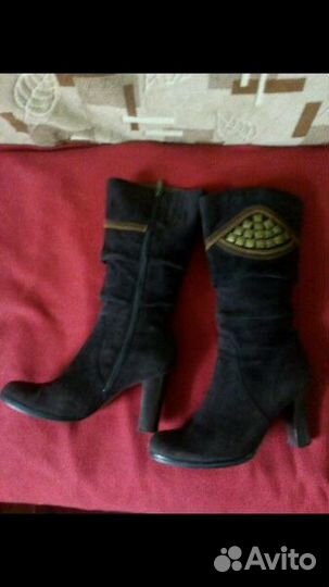 Сапоги нат.замша