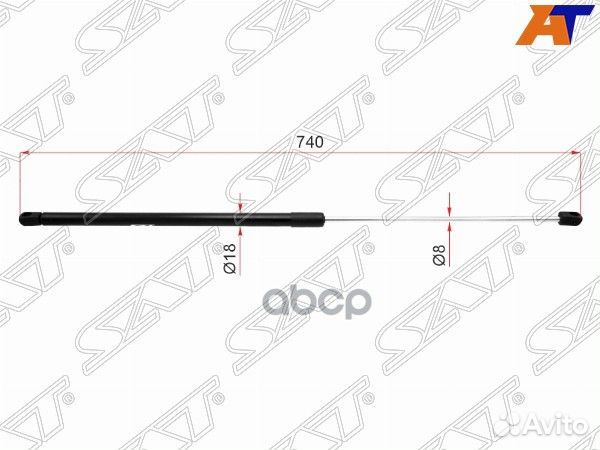 Амортизатор капота Skoda Superb 02-08 ST-3U0823359