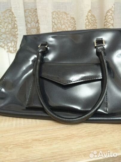 Сумка натуральный лак. Новая