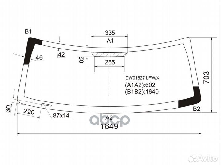 Стекло лобовое jeep commander 05-10 DW01627 LFW/X