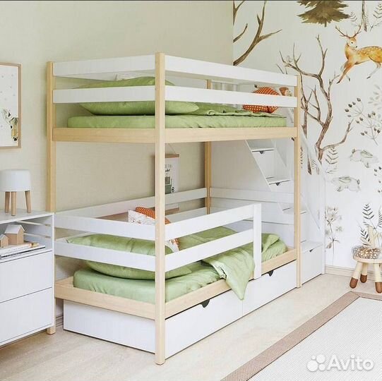 Двухъярусная кровать комбинированная 180х80