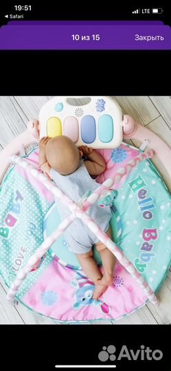 Развивающий коврик с пианино