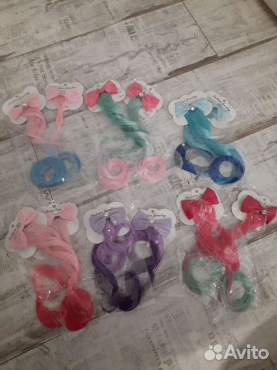 Канекалон на заколках