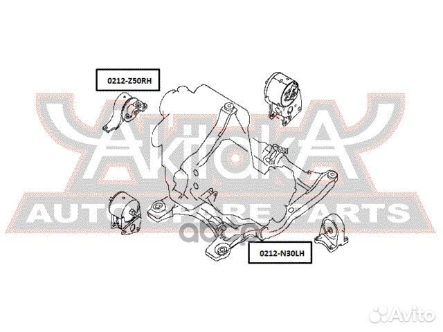 Подушка двигателя 0212-Z50RH asva