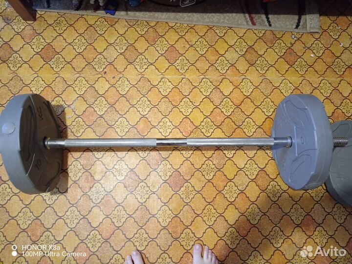 Штанга с блинами