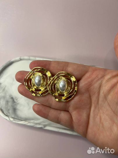 Серьги бижутерия old money