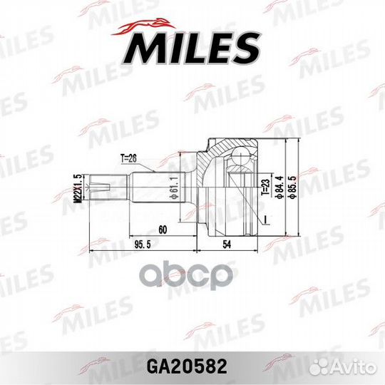Шрус наружный toyota auris E150/corolla X E150