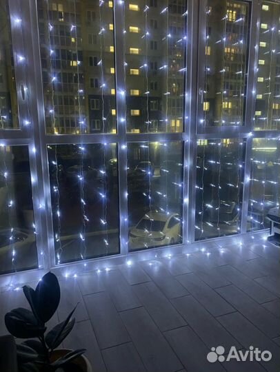 Гирлянда штора 3*3