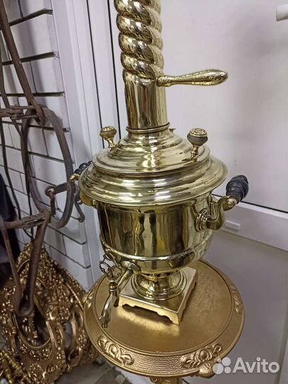 Самовар старинный на дровах Кастрюля