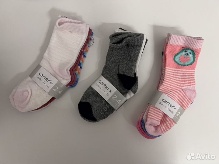 Новые носки carters для детей на 1-6 лет