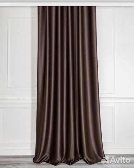 Шторы блэкаут Амадео каштановый новые пошив
