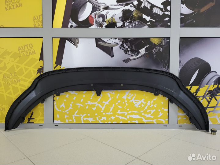 Юбка переднего бампера Volkswagen Polo 2015-2020