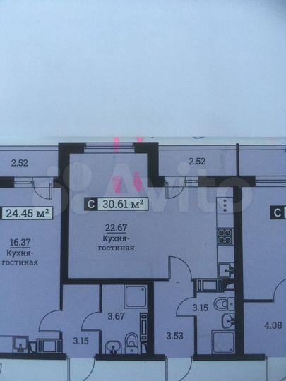 Квартира-студия, 30,6 м², 3/21 эт.