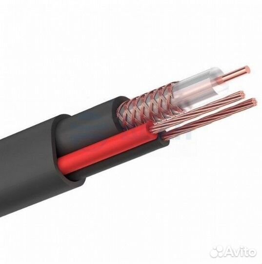 Коаксиальный кабель КВК-П-2 x 0,5 бухта 200 м