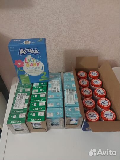 Набор продуктов Агуша(пюре, молоко, каша, кефир)
