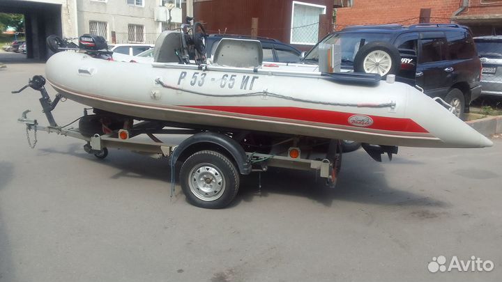 Продам пвх лодку баджер 430 hd +мотор mercuri 30