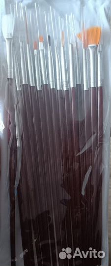Набор кистей для маникюра и дизайна ногтей 15 шт