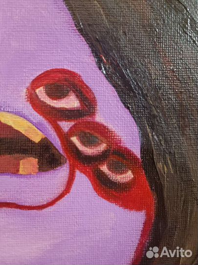 Хорор картина на холсте акрил 