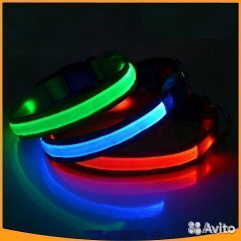 Светящийся ошейник для крупных пород собак